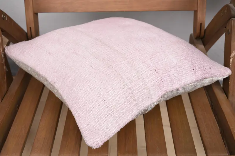 14x14 Pink Pillow Case, Boho Pillow Sham Cover, Kilim Cushion Sham, Aztec Cushion, Cushion, Antique Pillows, Authentic Pillow Case - 4