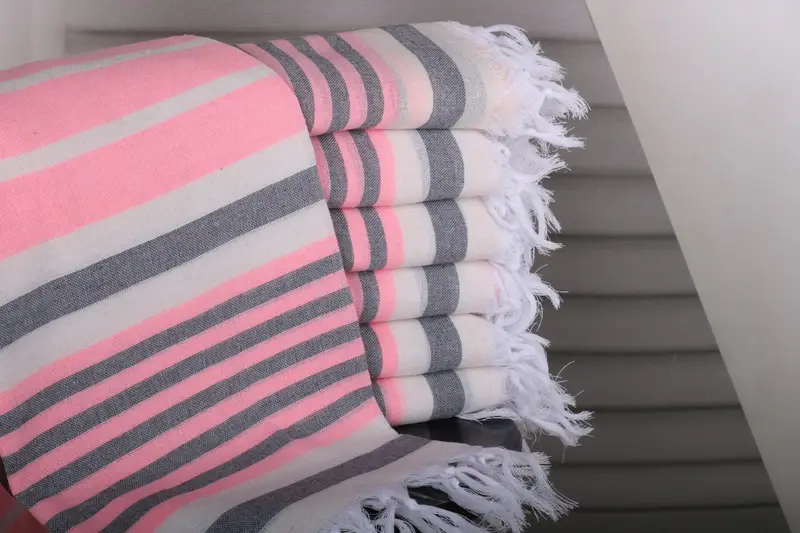 Gym Towel, 68x40 Cotton Striped Towel, Bridesmaid Gift Towel, Personalized Gifts, Gifts For Him, Family Gift, Luxury Turkish beach towel with fringe - 1