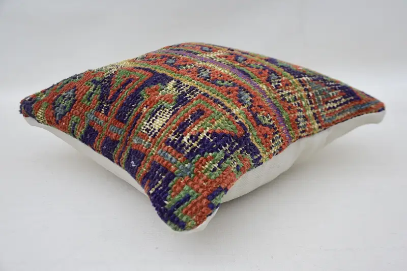 Cushion Case, Pillow for Couch, Interior Designer Pillow, Boho Pillow Sham Cover, Traditional Pillow, 12x12 Blue Pillow Cover - 6