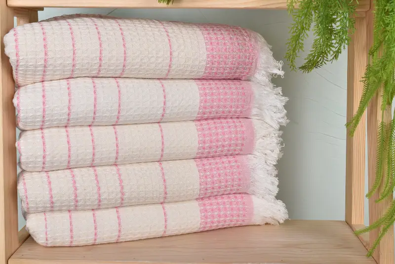 Bridesmaid Towel, 70x40 Cotton Waffle Towel, Personalized Wedding Gift, Handmade Gift, Custom Bath Towel, Best Friend Gift Ideas, Turkish hand towel - 1