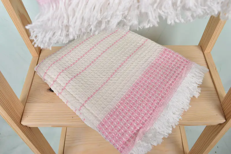 Bridesmaid Towel, 70x40 Cotton Waffle Towel, Personalized Wedding Gift, Handmade Gift, Custom Bath Towel, Best Friend Gift Ideas, Turkish hand towel - 5