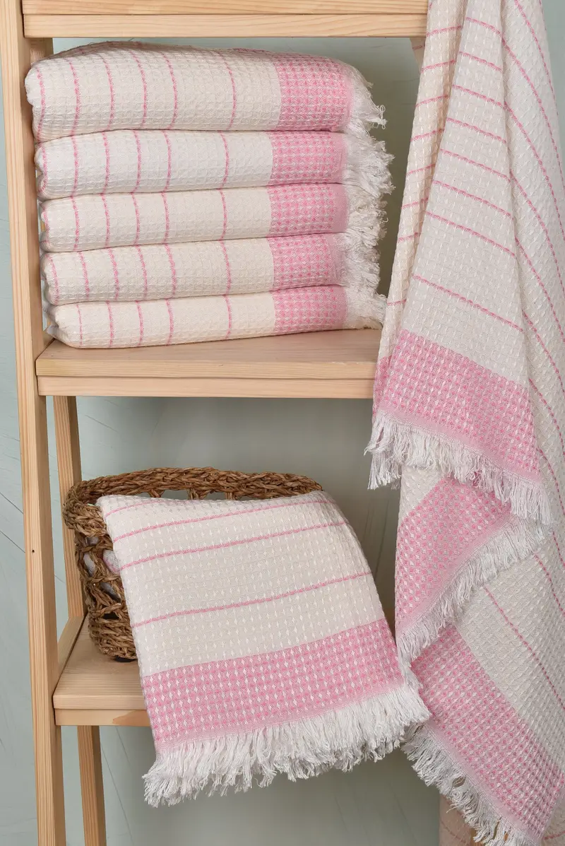 Bridesmaid Towel, 70x40 Cotton Waffle Towel, Personalized Wedding Gift, Handmade Gift, Custom Bath Towel, Best Friend Gift Ideas, Turkish hand towel - 3