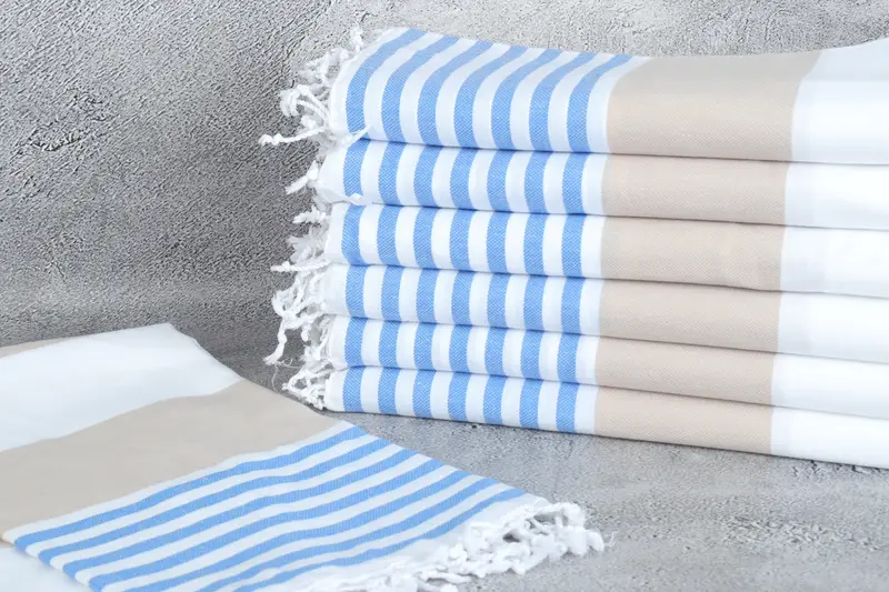 Cute Beach Towel, Gift For The Home Decor, Custom Gift, Bachelorette Party Favors, Wedding Gift Ideas, 70x40 Cotton Striped Towel, Wedding Favors - 2