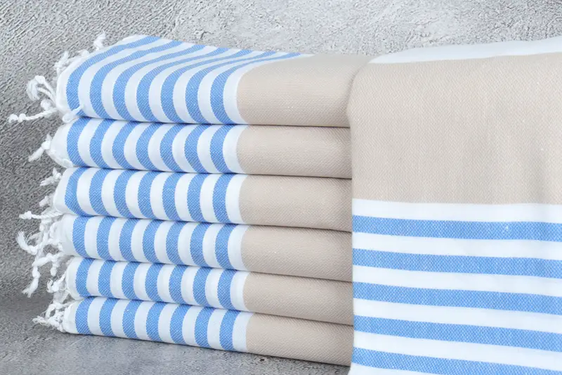 Cute Beach Towel, Gift For The Home Decor, Custom Gift, Bachelorette Party Favors, Wedding Gift Ideas, 70x40 Cotton Striped Towel, Wedding Favors - 1