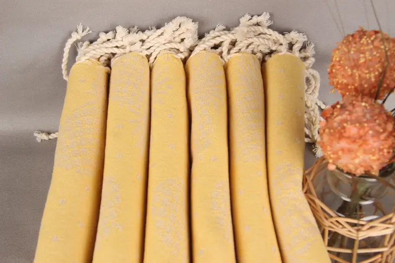 Spa Gift Towel, 80x40 Cotton Pineapple Design Towel, Soft towel, Yoga Towel, Handmade Gift, Summer Gift Ideas, Bridesmaid Gifts, Turkish beach towel - 4