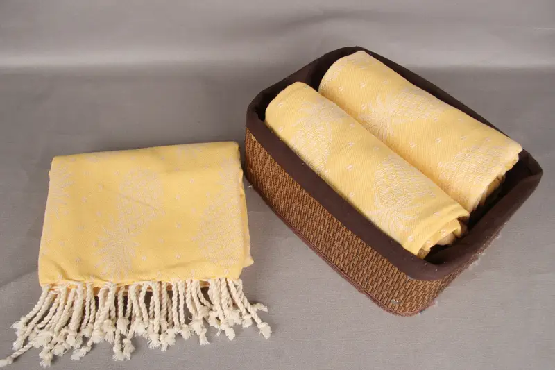 Spa Gift Towel, 80x40 Cotton Pineapple Design Towel, Soft towel, Yoga Towel, Handmade Gift, Summer Gift Ideas, Bridesmaid Gifts, Turkish beach towel - 6