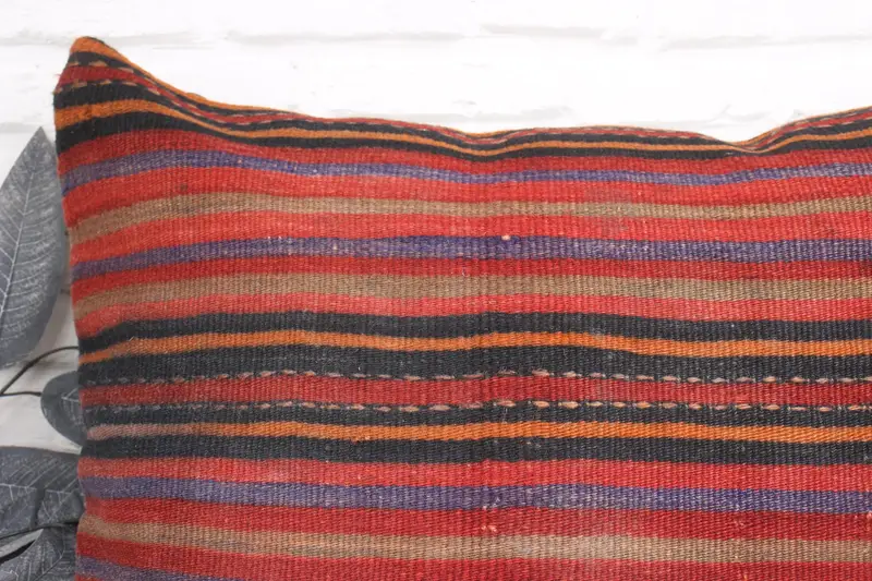 Southwestern Pillow, Car Pillow, Boho Pillow Sham Cover, Pillow Cover, Pillow for Sofa, 24x24 Red Cushion Cover, Kilim Pillow - 2