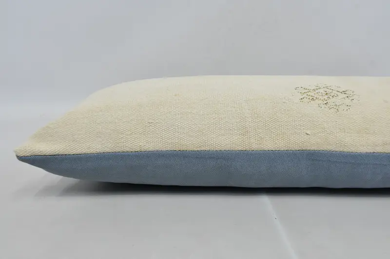 12x36 Beige Pillow Cover, Yoga Pillow, Ethnical Kilim Rug Pillow, Neutral Pillow, Turkish Kilim Pillow, Pillow Case, Boho Pillow - 6
