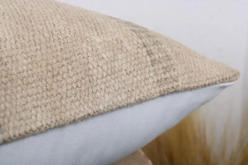 Gift Pillow, Crochet Pattern Cushion Cover, Pillow Cover, Vintage Kilim Throw Pillow, 16x24 Beige Pillow Sham, Vintage Kilim Pillow - 6
