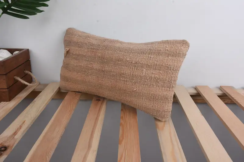 Kilim Cushion Sham, Ethnical Kilim Rug Pillow, Vintage Pillow, Accent Throw Pillow, Accent Throw Pillow Sham, 8x16 Beige Pillow Sham, Cushion Cover - 5