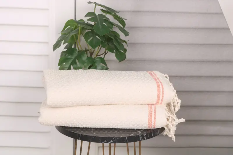 38x18 Cotton Striped Towel, Home Decor Towel, Bridal Shower Gift, Xmas Gifts, Personalized Dish Towel, Monogram Hand Towel, Turkish Tea Towel - 3