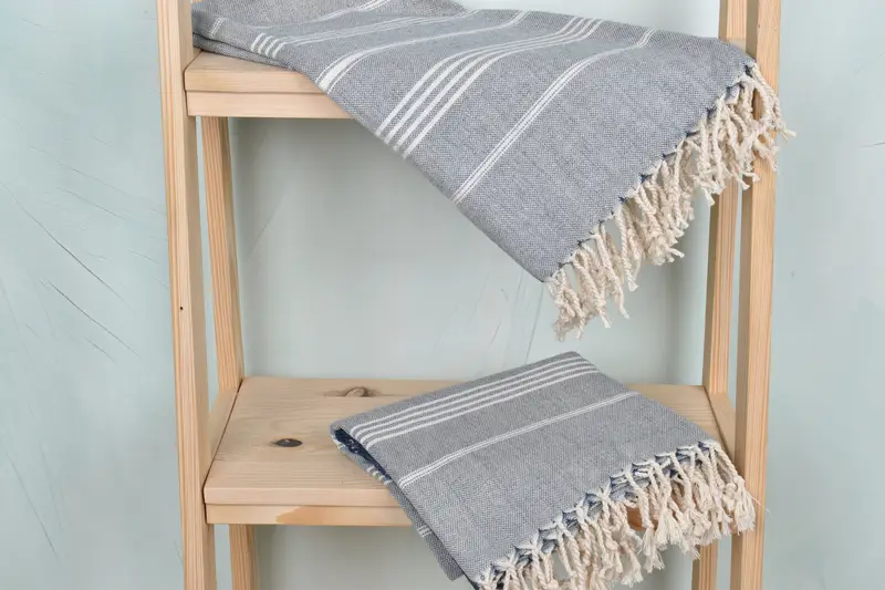 Lightweight towel, 70x40 Cotton Striped Towel, Bride Gift, Gift For Wedding Day, Monogram Beach Towel, Gym Towel, Bachelorette Gifts, Guest Towel - 5