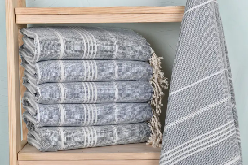 Lightweight towel, 70x40 Cotton Striped Towel, Bride Gift, Gift For Wedding Day, Monogram Beach Towel, Gym Towel, Bachelorette Gifts, Guest Towel - 2