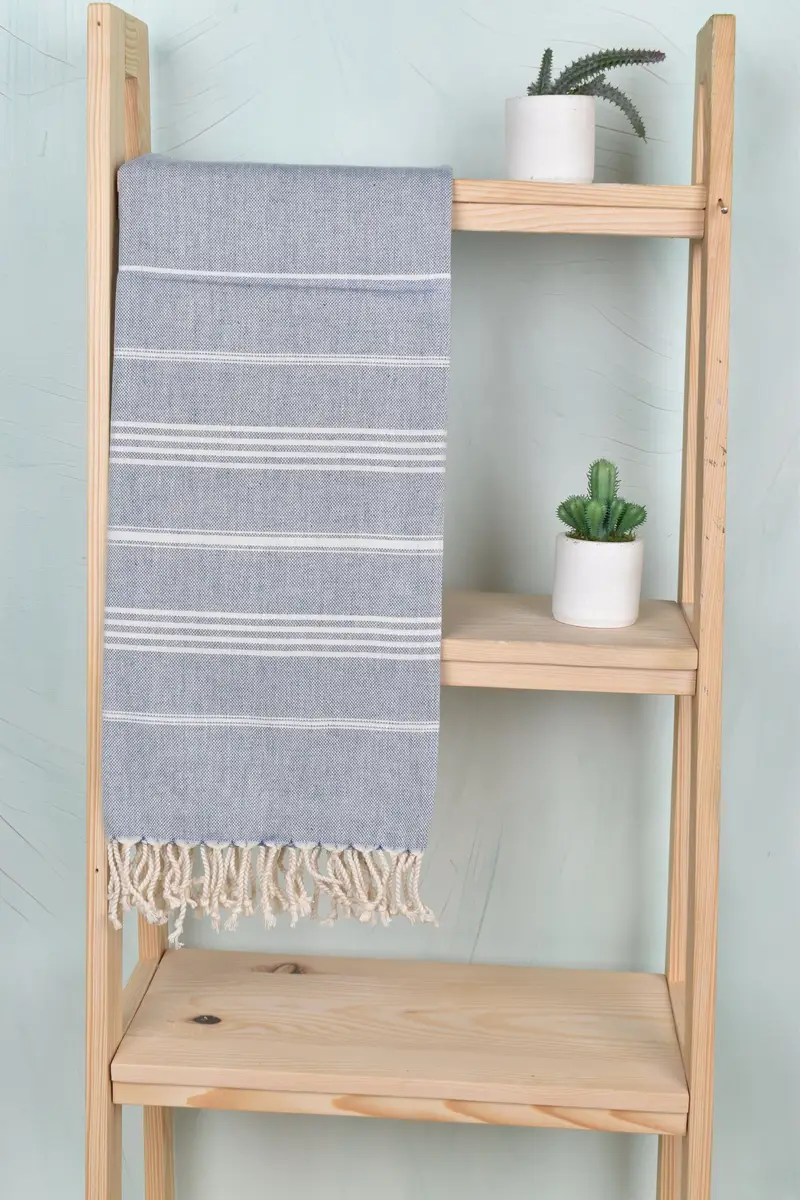 Lightweight towel, 70x40 Cotton Striped Towel, Bride Gift, Gift For Wedding Day, Monogram Beach Towel, Gym Towel, Bachelorette Gifts, Guest Towel - 8