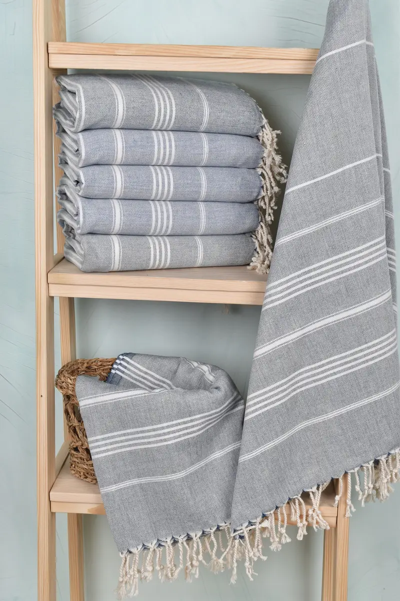 Lightweight towel, 70x40 Cotton Striped Towel, Bride Gift, Gift For Wedding Day, Monogram Beach Towel, Gym Towel, Bachelorette Gifts, Guest Towel - 3