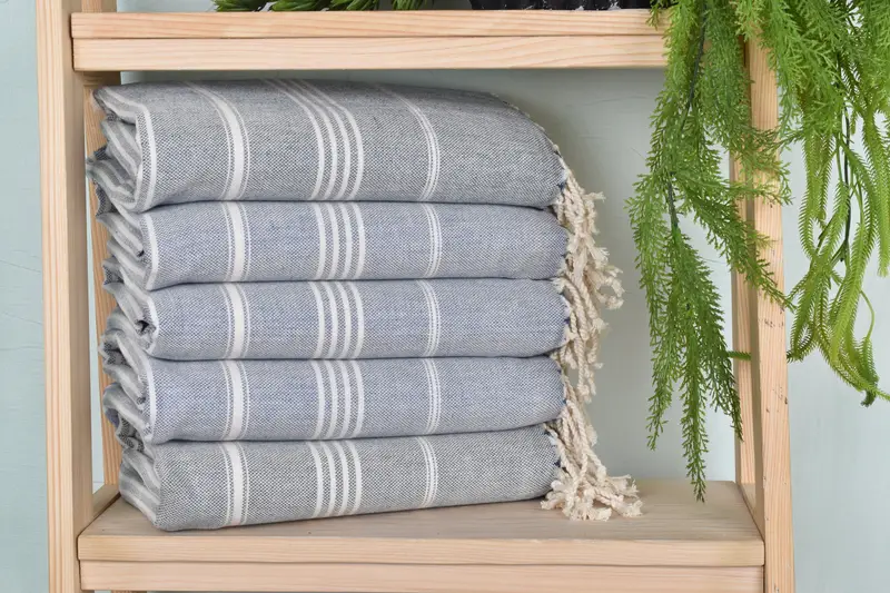 Lightweight towel, 70x40 Cotton Striped Towel, Bride Gift, Gift For Wedding Day, Monogram Beach Towel, Gym Towel, Bachelorette Gifts, Guest Towel - 1