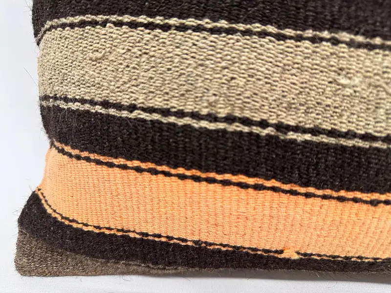 Gift Pillow, Garden Pillow, 12x43 Beige Pillow Sham, Turkish Corner Pillow Cover, Vintage Kilim Throw Pillow, Pillow Case, Kilim Pillow Cover - 4