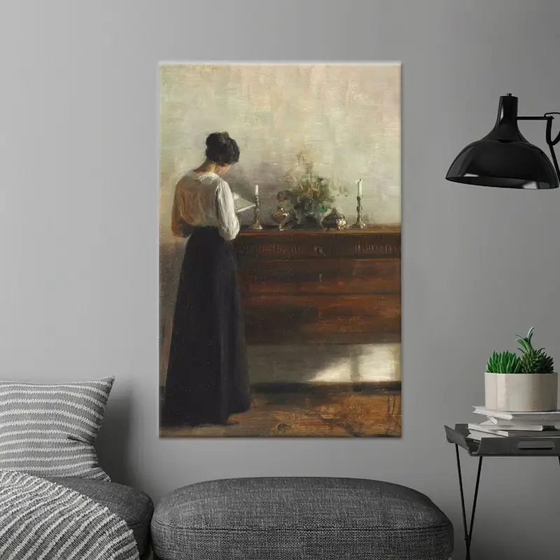 Impresión moderna de lienzo de mujer Carl Holsoe - Arte de pared de moda