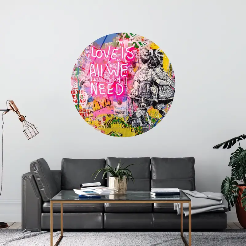 Canvas: Banksy's Love Need Street Graffiti Art Print