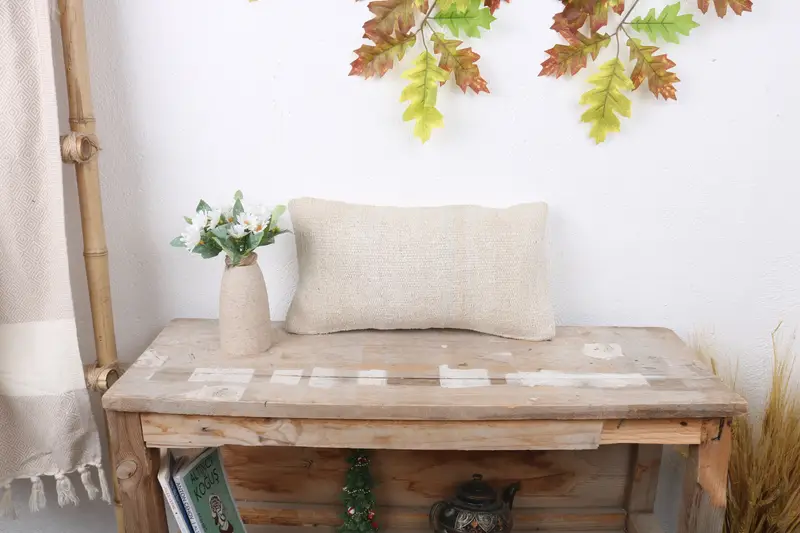 8x16 White Pillow Case, Southwestern Cushion Case, Gift Pillow, Cushion Case, Kilim Cushion Sham, Boho Pillow, Retro Cushion Case - 1