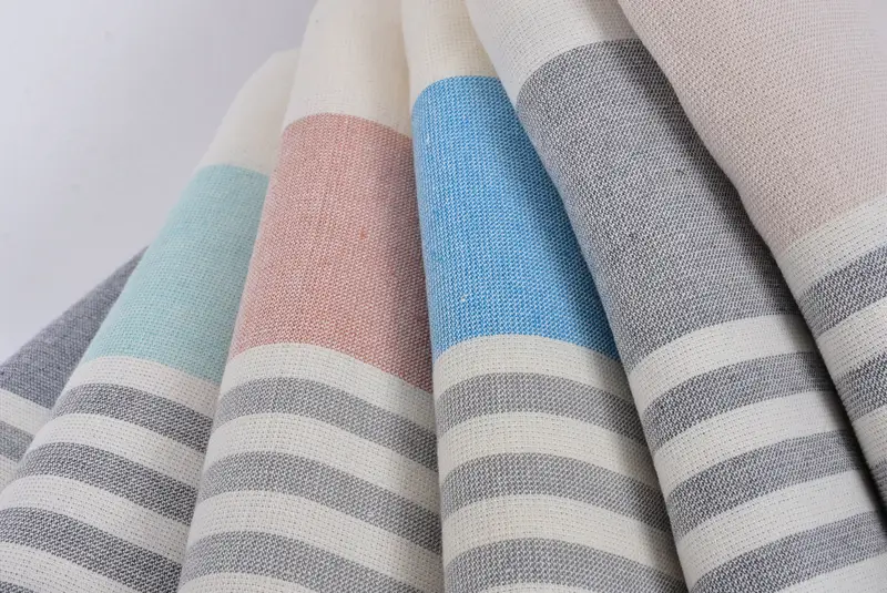 Handmade Turkish hammam towel, Bath towel, Xmas Gifts, Sand-free towel, Large Turkish Towel, 68x36 Cotton Striped Terry Towel, Family Gift Basket - 5