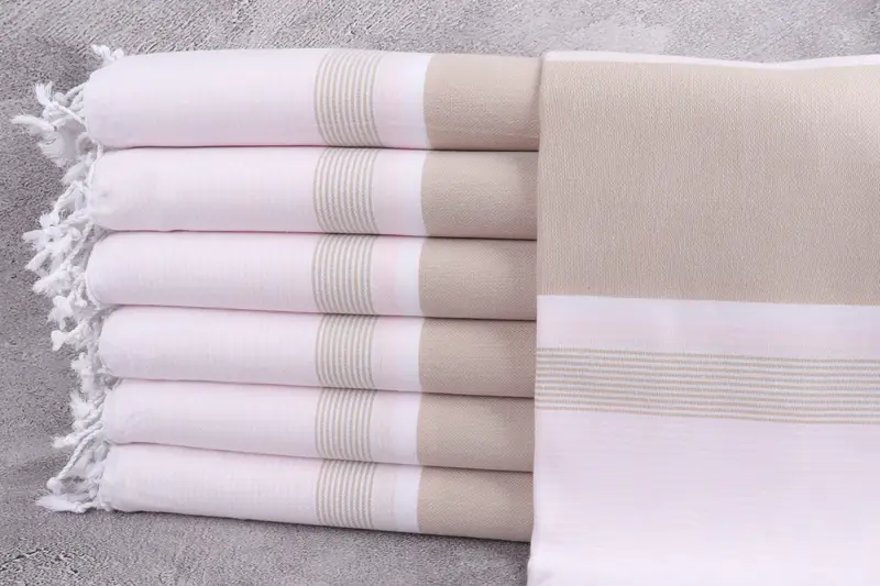 Handmade Gift, Travel Towel, 68x40 Cotton Striped Towel, Personalized Towel, Spa Gift, Organic Turkish towel, Organic cotton Turkish peshtemal towel - 1
