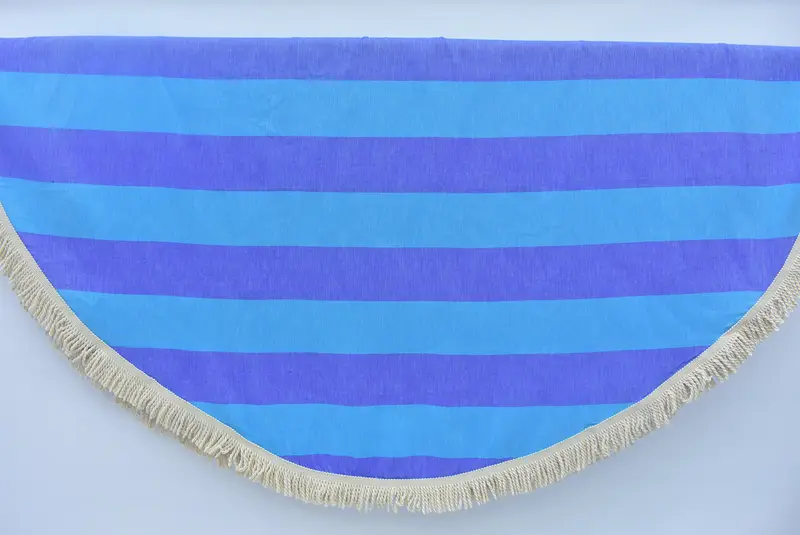 64x64 Cotton Striped Round Towel, Summer Towel, Hammam towel, Merry Christmas Gifts, Yoga Towel, Sand-free towel, Bachelor Bachelorette Party Favors - 1