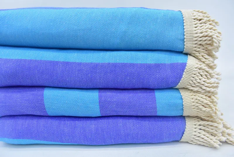 64x64 Cotton Striped Round Towel, Summer Towel, Hammam towel, Merry Christmas Gifts, Yoga Towel, Sand-free towel, Bachelor Bachelorette Party Favors - 2