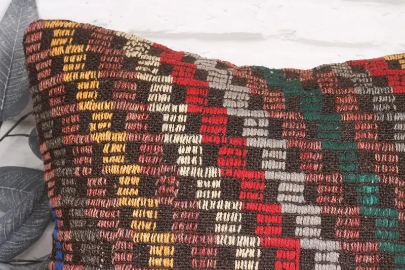 Pillow for Couch, Bed Cushion Cover, Vintage Kilim Pillow, Nomadic Cushion Case, 20x20 Green Pillow, Cushion Case, Ethnical Kilim Rug Pillow - 2