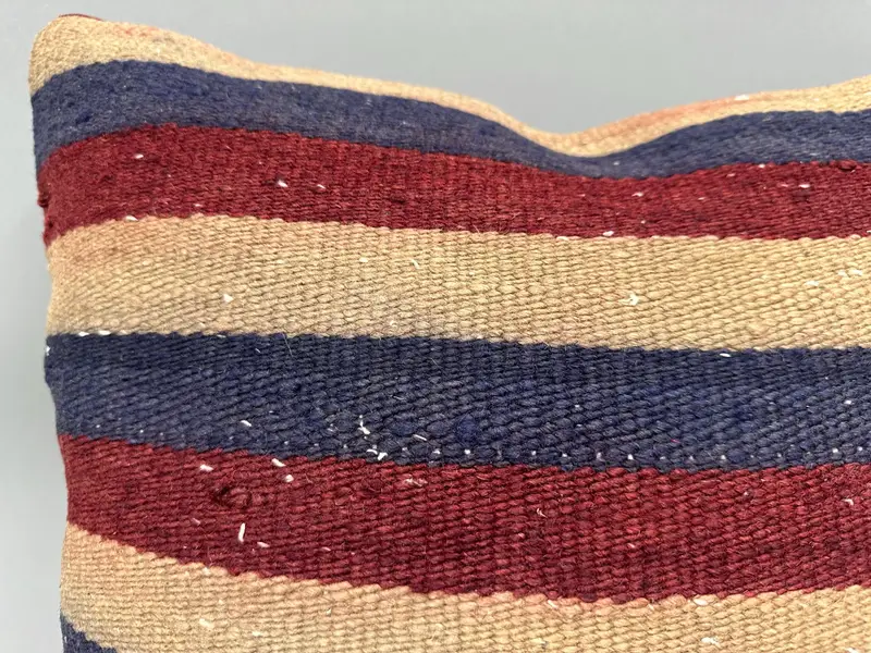 Cushion Cover, 20x20 Red Pillow Cover, Knitted Pillow, One Of A Kind Cushion Case, Turkish Kilim Pillow, Vintage Kilim Pillow, Kilim Cushion Sham - 5