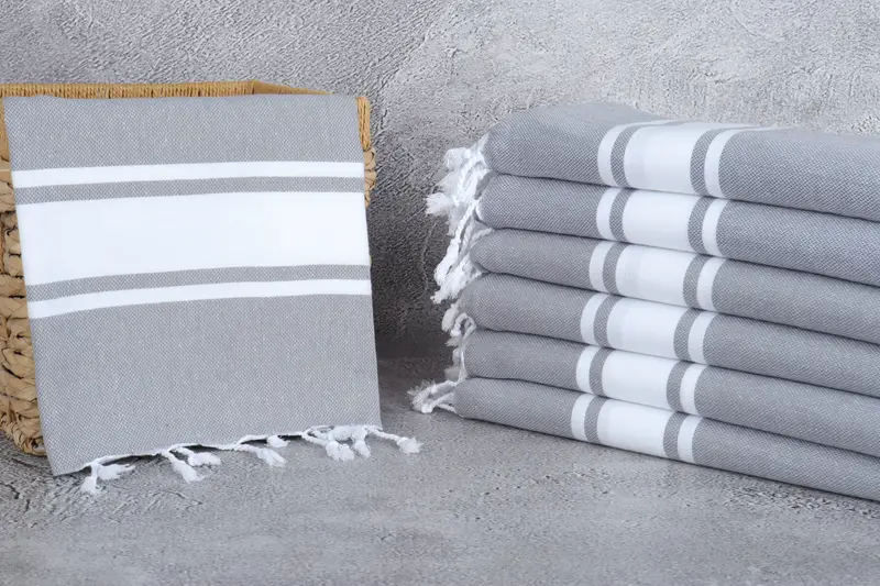 Turkish Towel Hand Towel, Custom Turkish Towel, Personalized Gifts, Spa Towel, Christmas Hand Towel, Bathroom Towels, 36x24 Cotton Striped Towel - 3