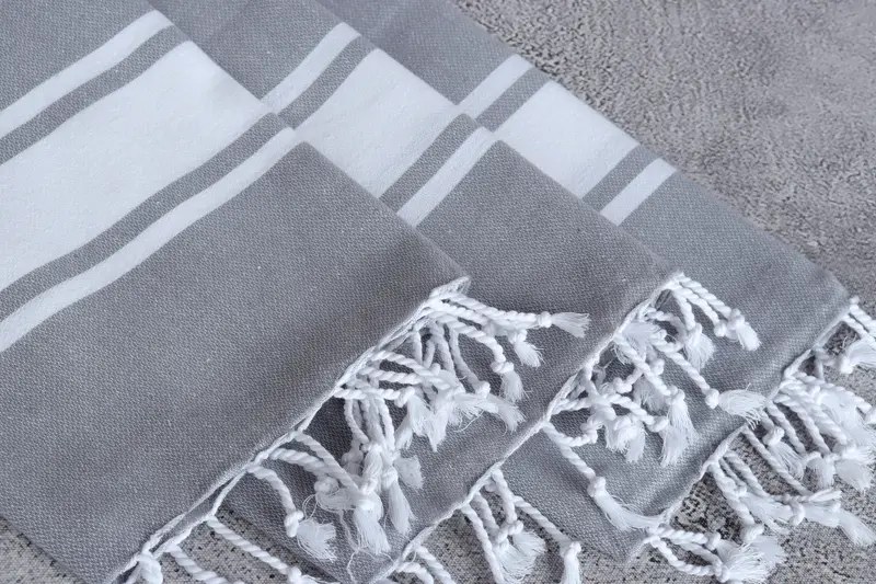 Turkish Towel Hand Towel, Custom Turkish Towel, Personalized Gifts, Spa Towel, Christmas Hand Towel, Bathroom Towels, 36x24 Cotton Striped Towel - 5
