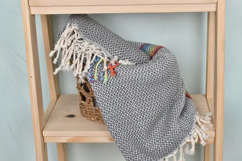 Summer Towel, Quick-Dry Beach Towel, Bridesmaid Gift, Wedding Gift Ideas, Gift For Wedding Day, 70x40 Cotton Diamond Towel, Organic Turkish towel - 5
