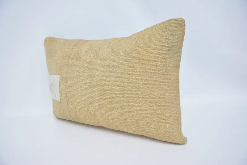 16x24 Beige Pillow, Throw Kilim Pillow, Pillow for Sofa, Kilim Cushion Sham, Pillow Sham, Aztec Pillow Cover, Meditation Pillow Case - 4
