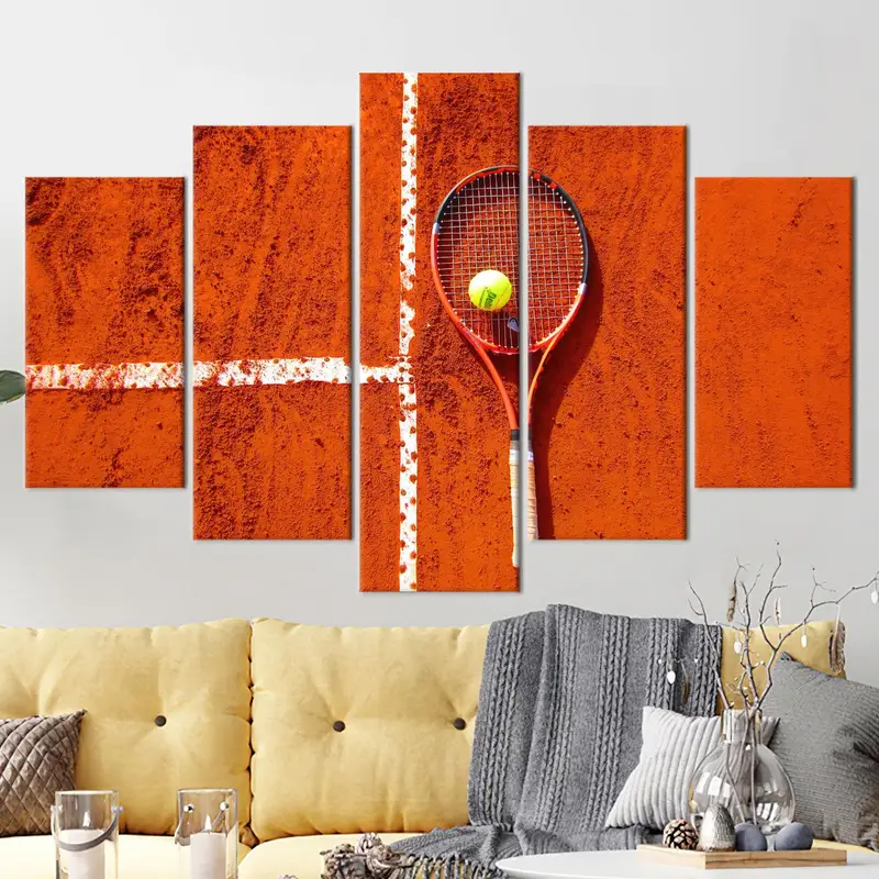 Orange Canvas Art, Tennis Wall Art, Gift for Tennis Players, Sport Room Decor, Canvas Wall Art, Modern Canvas Art, Tennis Canvas Decor - 5