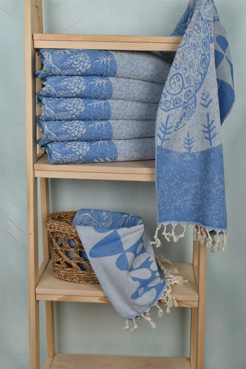 Kitchen Towel, Organic Towel, 36x18 Cotton Turtle Design Towel, Turkish Towel Hand Towel, Decorative Towel, Bridesmaid Favors, Turkish Hand Towel - 4