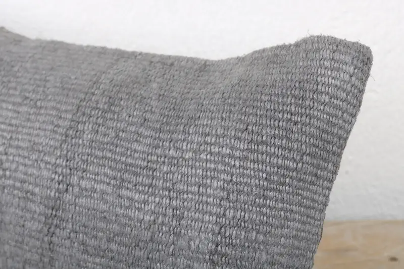 Throw Kilim Pillow, Kilim Cushion Sham, 8x16 Gray Cushion Case, Tribal Pillow Cover, Couch Cushion Case, Pillow Case, Pillow for Sofa - 5