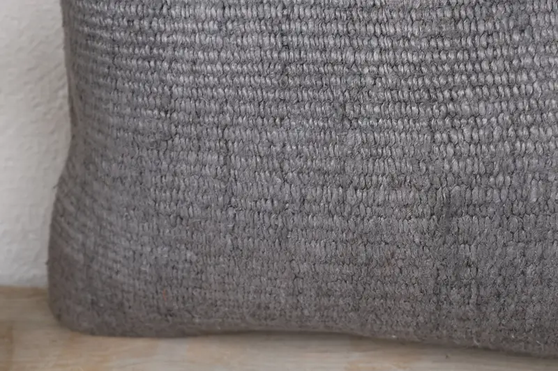 Throw Kilim Pillow, Kilim Cushion Sham, 8x16 Gray Cushion Case, Tribal Pillow Cover, Couch Cushion Case, Pillow Case, Pillow for Sofa - 3