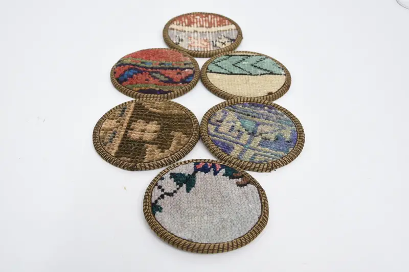 Bohemian Round Coaster, Brown and Bronze Coaster