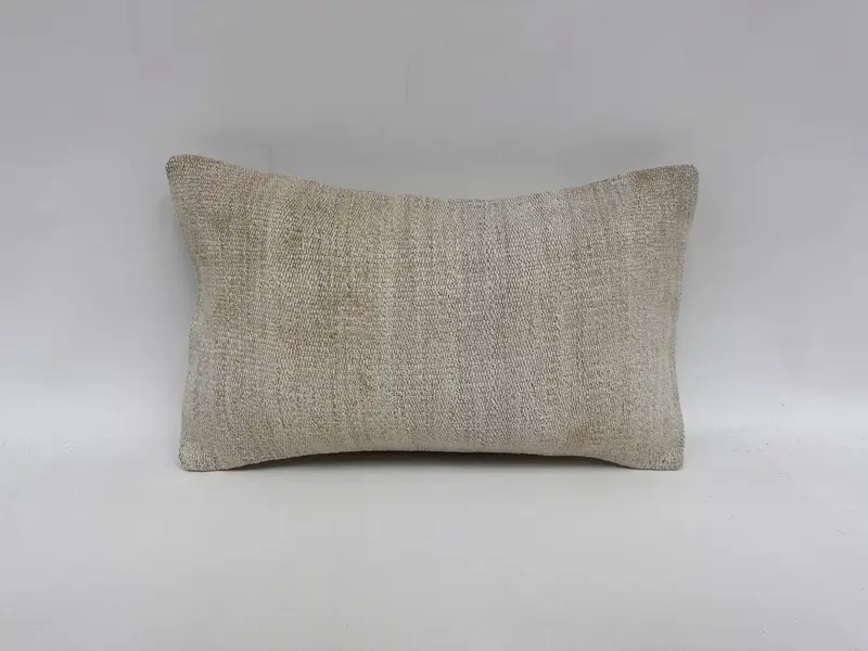 Rustic Cushion Cover, Kilim Pillow, Floor Cushion, Boho Pillow, 12x20 White Cushion, Outdoor Pillow, Cushion Case, Throw Kilim Pillow - 1