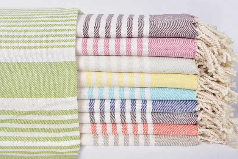 Personalized Beach Towel, Absorbent towel, Family Gift, 68x38 Cotton Striped Towel, Wedding Towel, Large Beach Towel Personalized, Quick-dry towel - 1