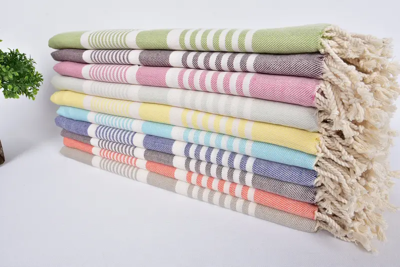 Personalized Beach Towel, Absorbent towel, Family Gift, 68x38 Cotton Striped Towel, Wedding Towel, Large Beach Towel Personalized, Quick-dry towel - 3