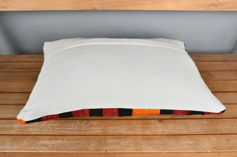 Interior Designer Pillow, Ethnic Pillow Sham, 16x24 Red Pillow Case, Aesthetic Pillow Case, Antique Pillows, Pillow Cover, Turkish Kilim Pillow - 5