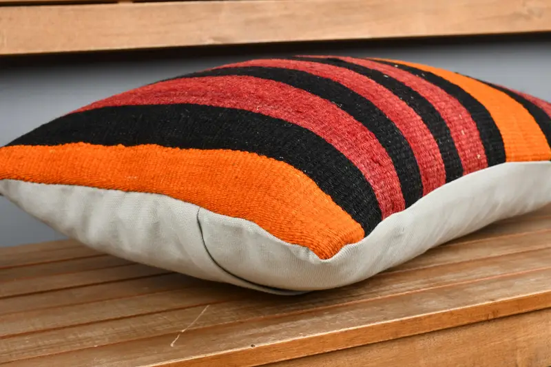 Interior Designer Pillow, Ethnic Pillow Sham, 16x24 Red Pillow Case, Aesthetic Pillow Case, Antique Pillows, Pillow Cover, Turkish Kilim Pillow - 3