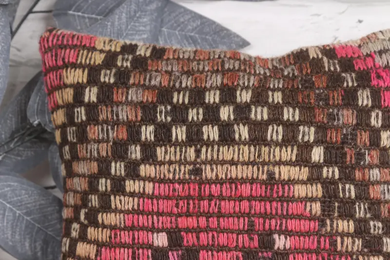 Southwestern Cushion Cover, Ethnical Kilim Rug Pillow, Tapestry Pillow, Pillow for Sofa, Handmade Kilim Cushion, 12x12 Pink Pillow Case, Pillow - 2