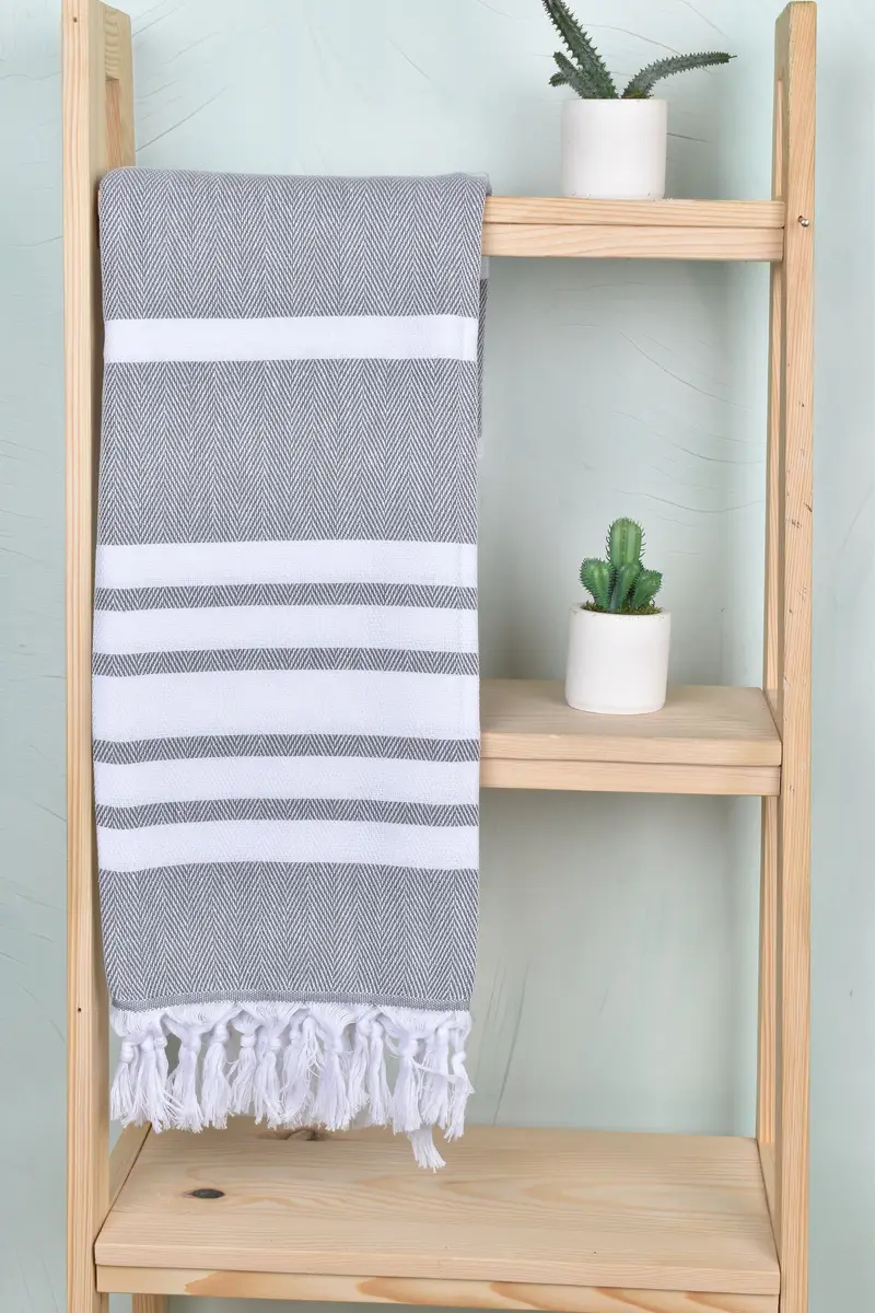 Wedding Gift, Bachelorette Gifts, 68x36 Cotton Chevron Towel, Quick-dry towel, Sand-free peshtemal towel for the beach, Anniversary Gift For Her - 8