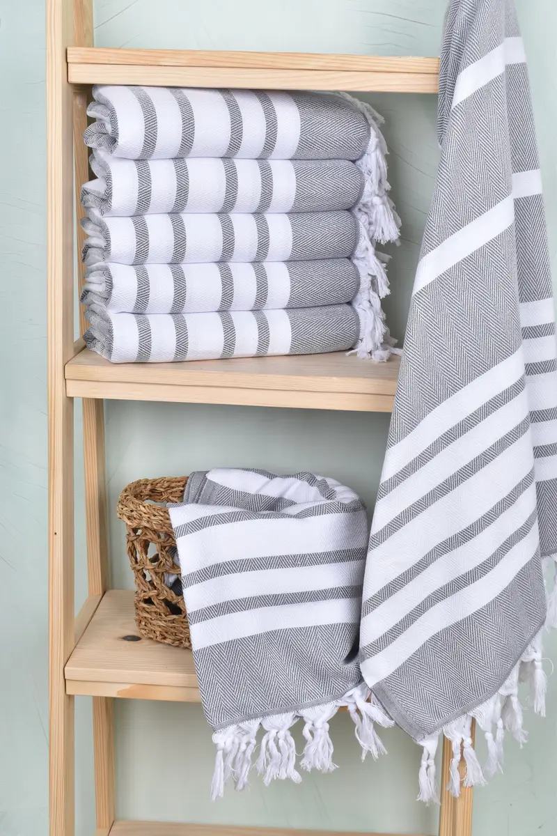 Wedding Gift, Bachelorette Gifts, 68x36 Cotton Chevron Towel, Quick-dry towel, Sand-free peshtemal towel for the beach, Anniversary Gift For Her - 3