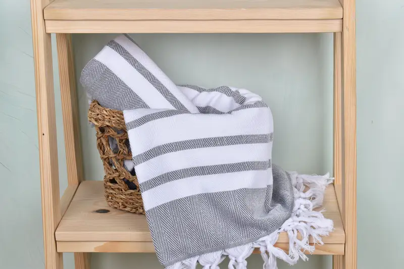 Wedding Gift, Bachelorette Gifts, 68x36 Cotton Chevron Towel, Quick-dry towel, Sand-free peshtemal towel for the beach, Anniversary Gift For Her - 4