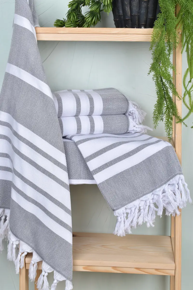 Wedding Gift, Bachelorette Gifts, 68x36 Cotton Chevron Towel, Quick-dry towel, Sand-free peshtemal towel for the beach, Anniversary Gift For Her - 6