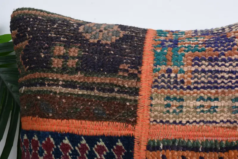 16x16 Blue Cushion Cover, Decorative Cushion Cover, Antique Pillows, Cushion Case, Kilim Pillow, Garden Pillow, Pillow for Sofa - 2